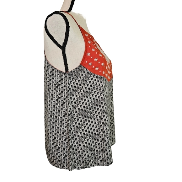 THML Bohemian Style Tank, Orange/Navy, Size Small - Picture 2 of 13